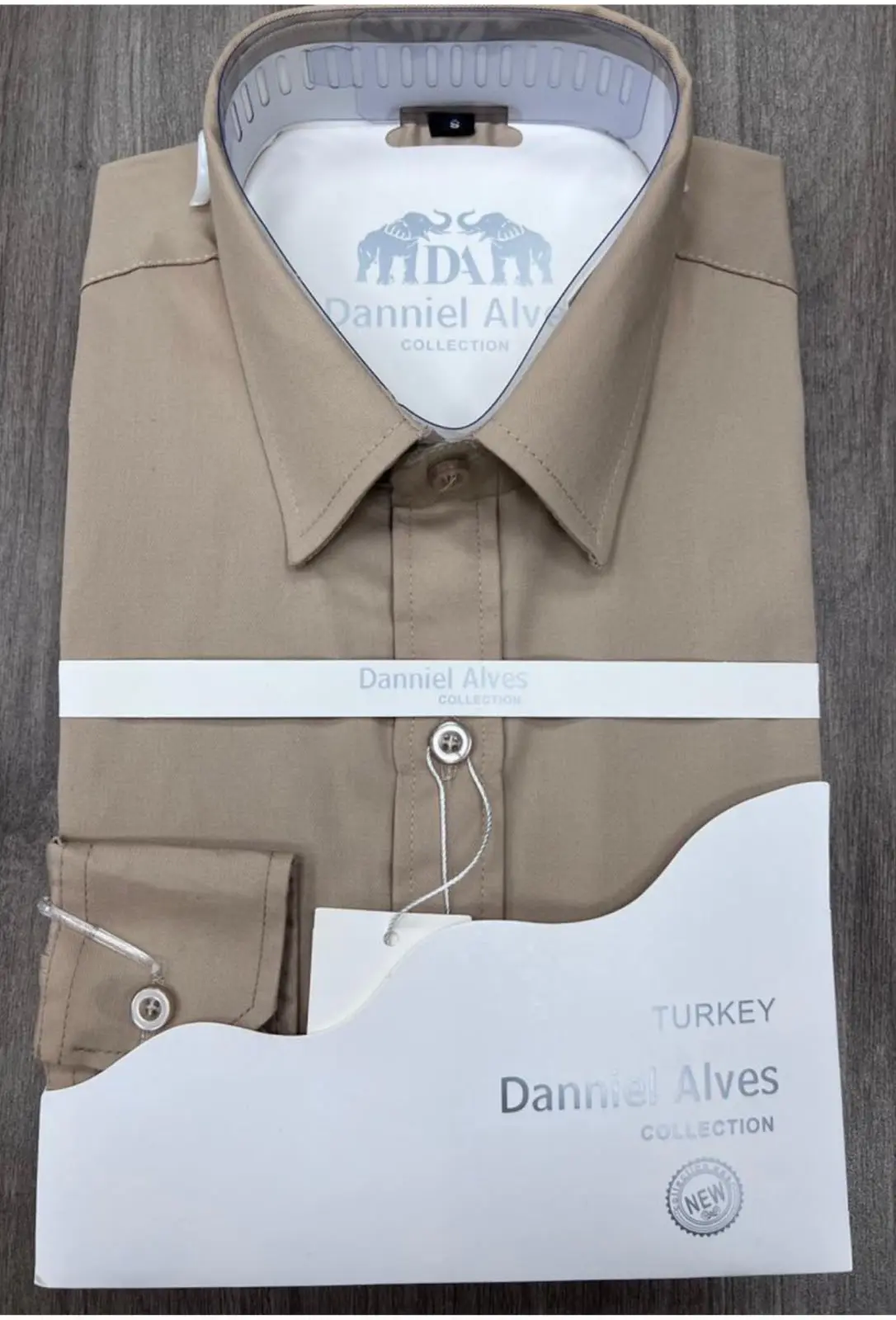 Camisa Clássica Danniel Alves Manga Comprida Caqui 👌🛞🏉